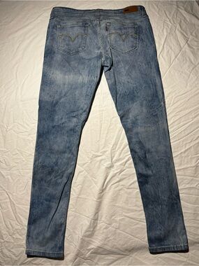 2010s Levi’s Demi Curve Blue Acid Washed Jeans Size 13 M